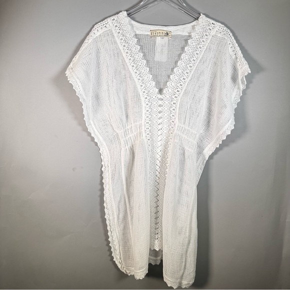 SeaSpice Resort Wear Women’s Cover-up White Size L Beach Tunic - Picture 3 of 13